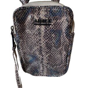 Aimee Kestenberg Phone Bag Purse Iridescent Reptile Pattern Leather Crossbody